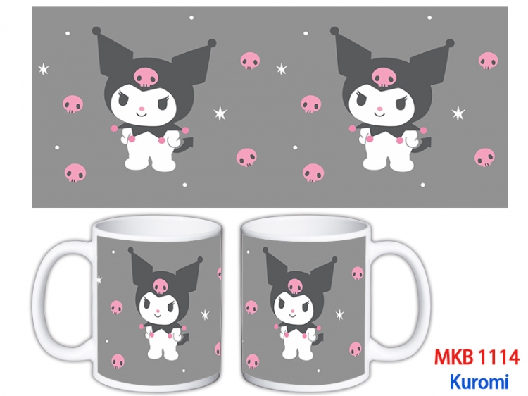Kuromi Anime color printing ceramic mug cup price for 5 pcs  MKB-1114