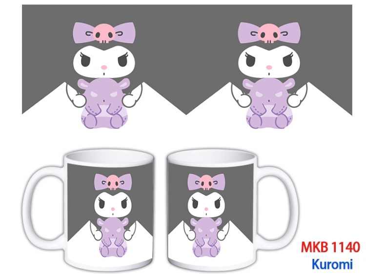 Kuromi Anime color printing ceramic mug cup price for 5 pcs MKB-1140