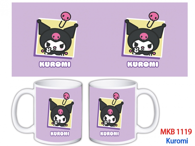 Kuromi Anime color printing ceramic mug cup price for 5 pcs MKB-1119
