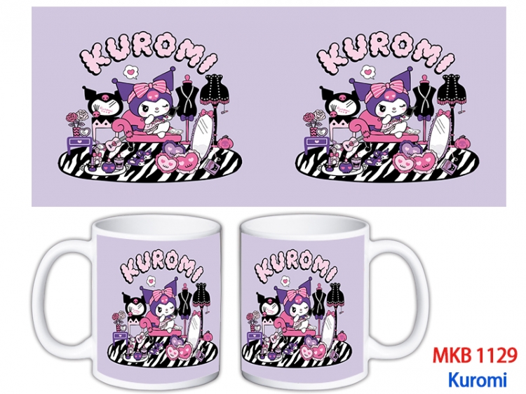 Kuromi Anime color printing ceramic mug cup price for 5 pcs  MKB-1129