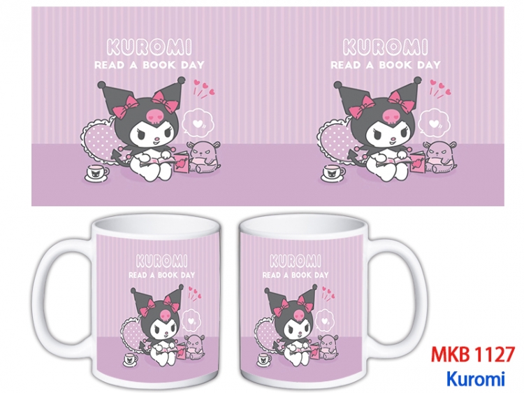 Kuromi Anime color printing ceramic mug cup price for 5 pcs  MKB-1127
