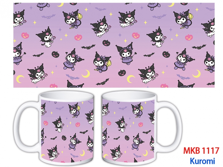 Kuromi Anime color printing ceramic mug cup price for 5 pcs MKB-1117