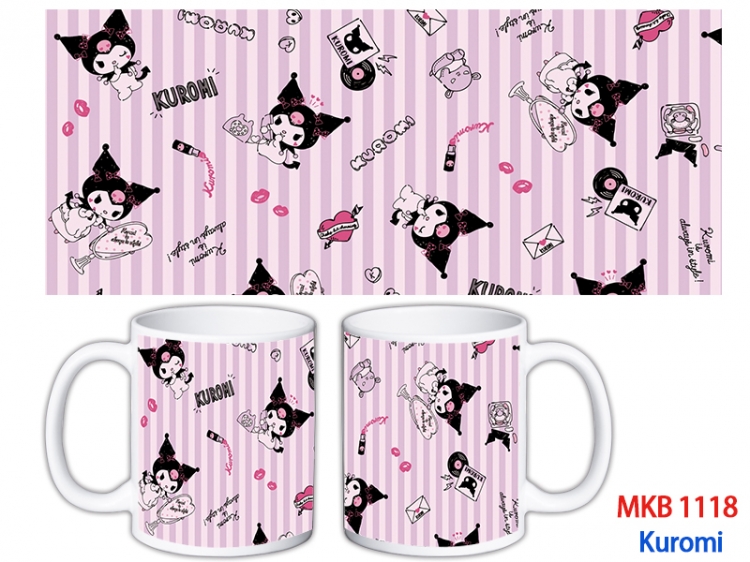 Kuromi Anime color printing ceramic mug cup price for 5 pcs  MKB-1118