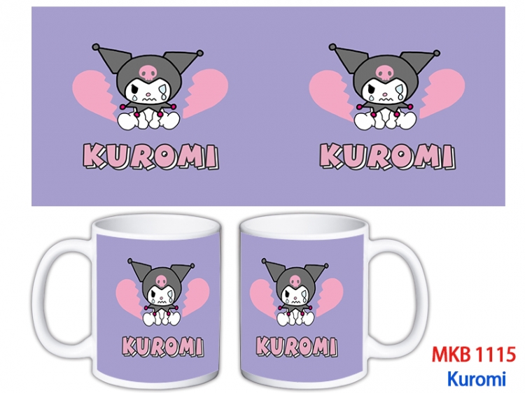 Kuromi Anime color printing ceramic mug cup price for 5 pcs  MKB-1115