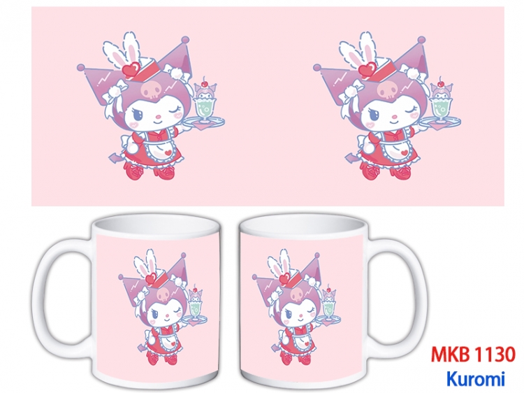 Kuromi Anime color printing ceramic mug cup price for 5 pcs MKB-1130
