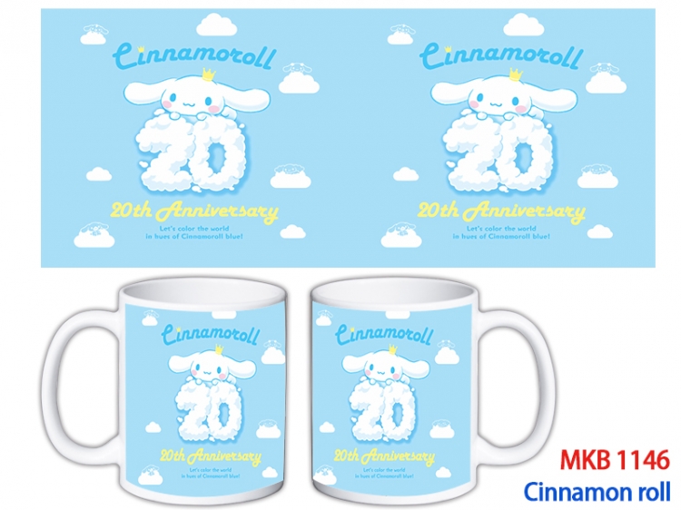 Cinnamoroll Anime color printing ceramic mug cup price for 5 pcs MKB-1146