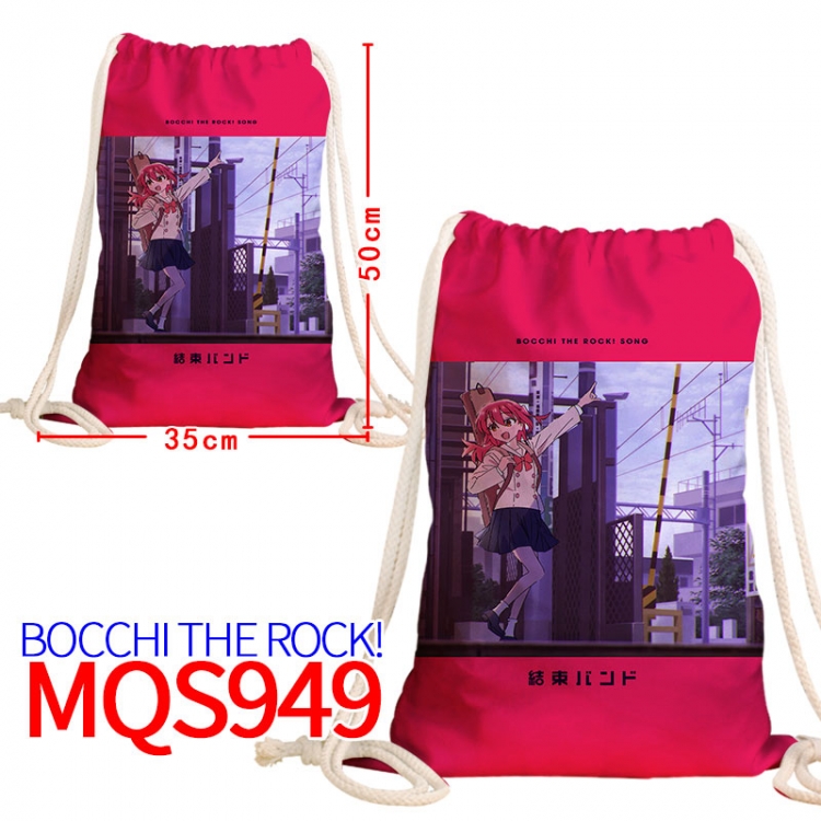 Bocchi the Rock Canvas drawstring pocket backpack 50x35cm