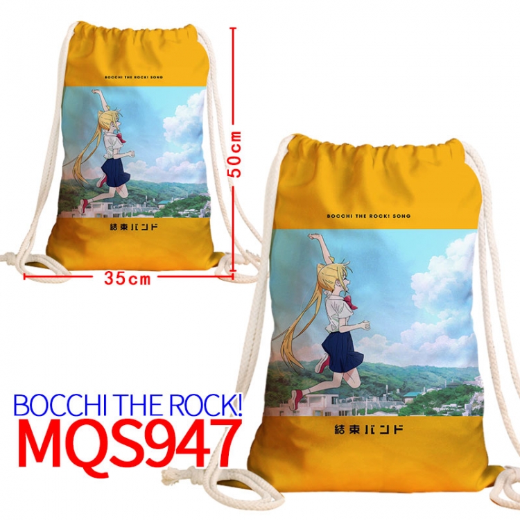 Bocchi the Rock Canvas drawstring pocket backpack 50x35cm