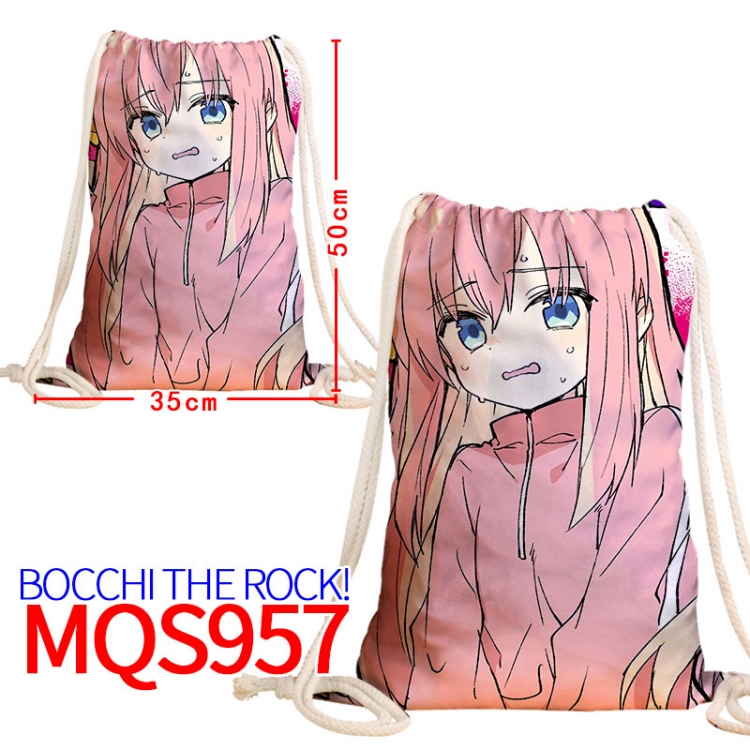 Bocchi the Rock Canvas drawstring pocket backpack 50x35cm