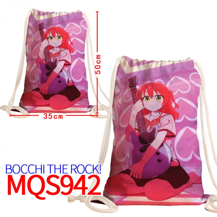 Bocchi the Rock Canvas drawstring pocket backpack 50x35cm  MQS-942