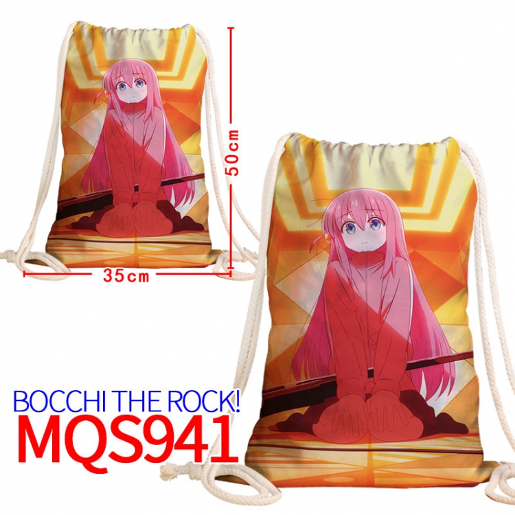 Bocchi the Rock Canvas drawstring pocket backpack 50x35cm  MQS-941