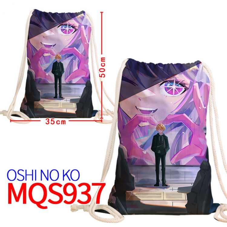 Oshi no ko Canvas drawstring pocket backpack 50x35cm MQS-937