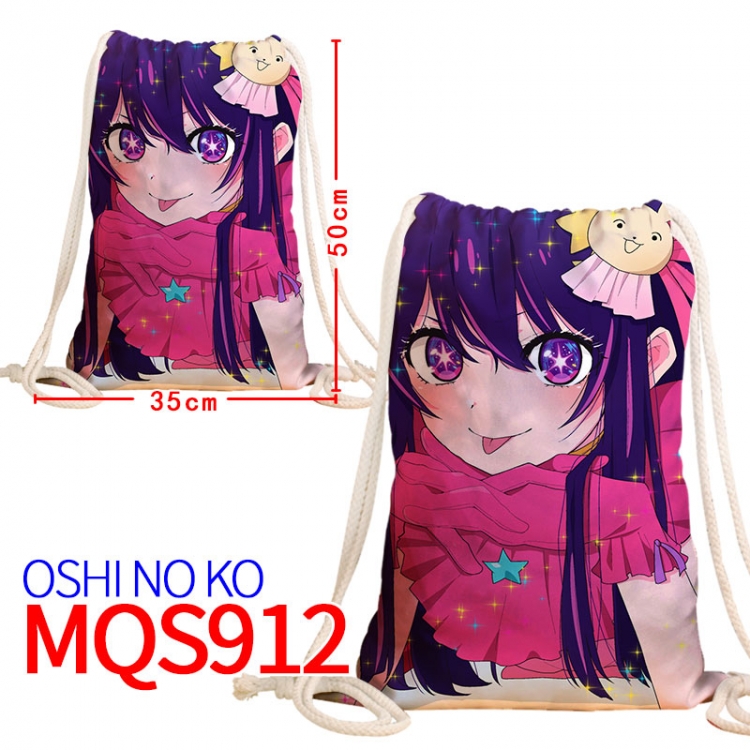 Oshi no ko Canvas drawstring pocket backpack 50x35cm MQS-912