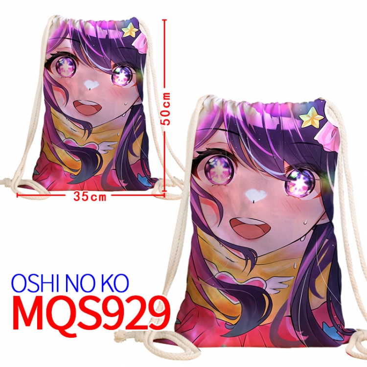 Oshi no ko Canvas drawstring pocket backpack 50x35cm MQS-929