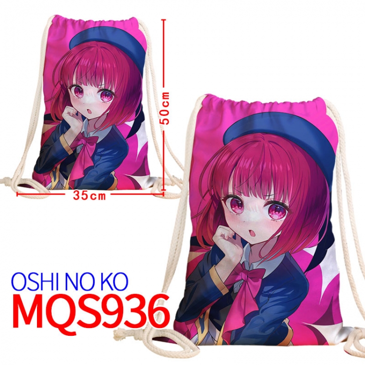 Oshi no ko Canvas drawstring pocket backpack 50x35cm MQS-936