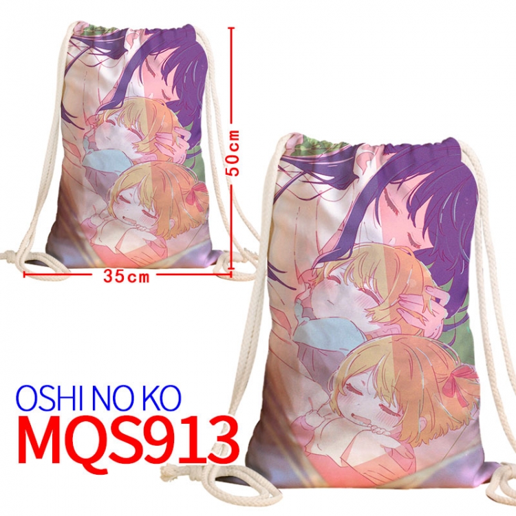 Oshi no ko Canvas drawstring pocket backpack 50x35cm  MQS-913