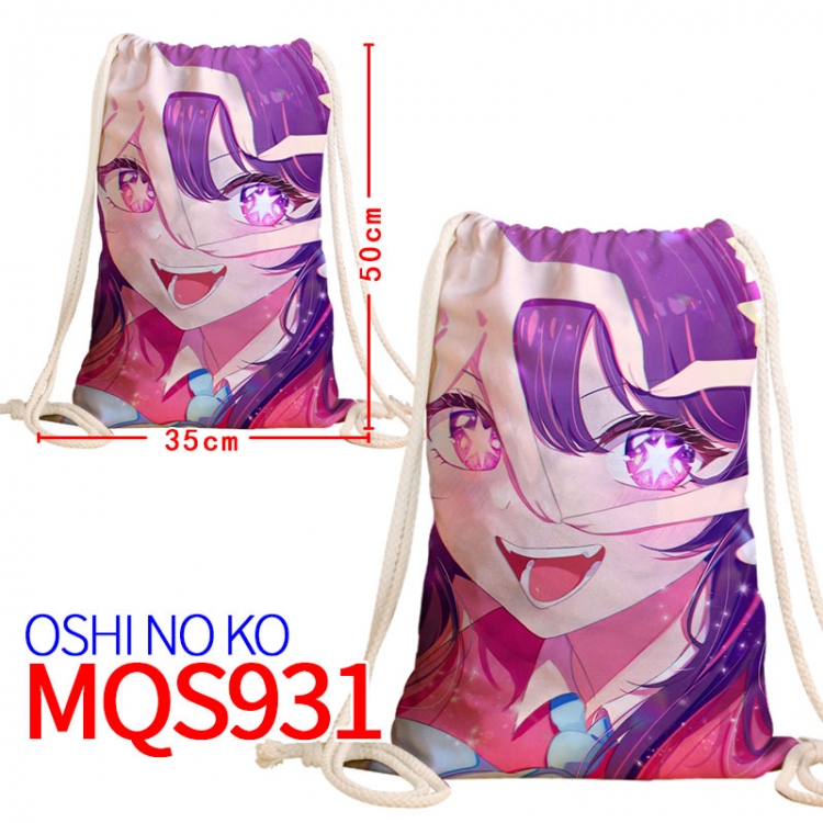 Oshi no ko Canvas drawstring pocket backpack 50x35cm  MQS-931