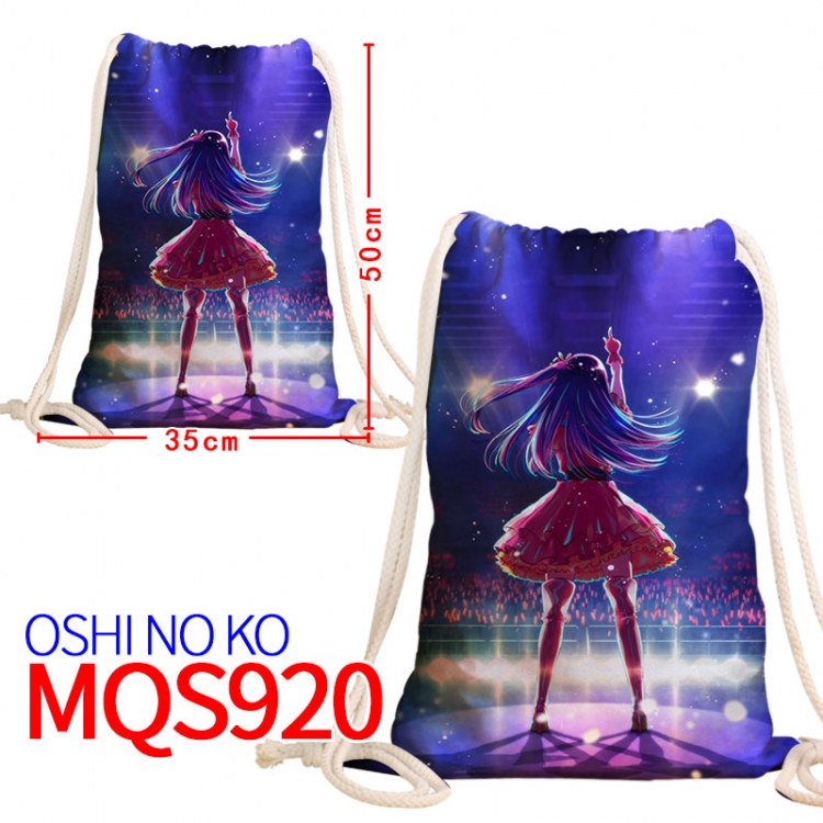 Oshi no ko Canvas drawstring pocket backpack 50x35cm  MQS-920