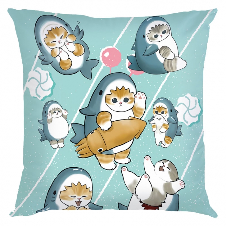 SharkCat Anime square full-color pillow cushion 45X45CM NO FILLING  S4-8