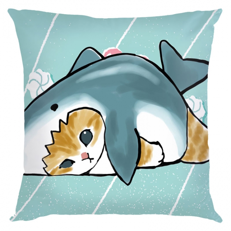 SharkCat Anime square full-color pillow cushion 45X45CM NO FILLING S4-11