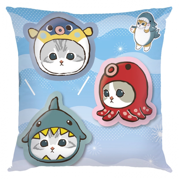 SharkCat Anime square full-color pillow cushion 45X45CM NO FILLING S4-30