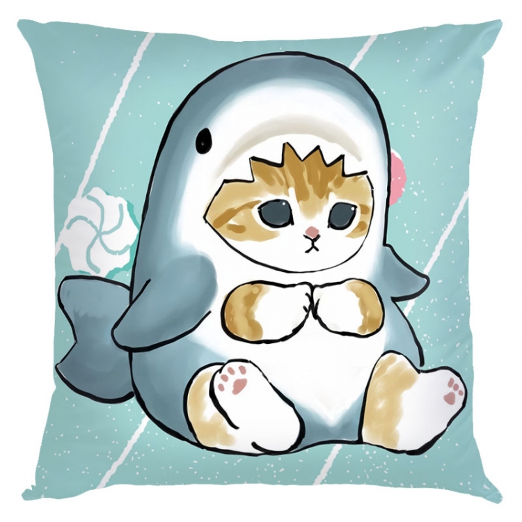 SharkCat Anime square full-color pillow cushion 45X45CM NO FILLING S4-36