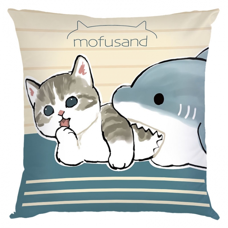 SharkCat Anime square full-color pillow cushion 45X45CM NO FILLING S4-83