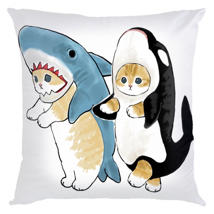 SharkCat Anime square full-color pillow cushion 45X45CM NO FILLING  S4-15