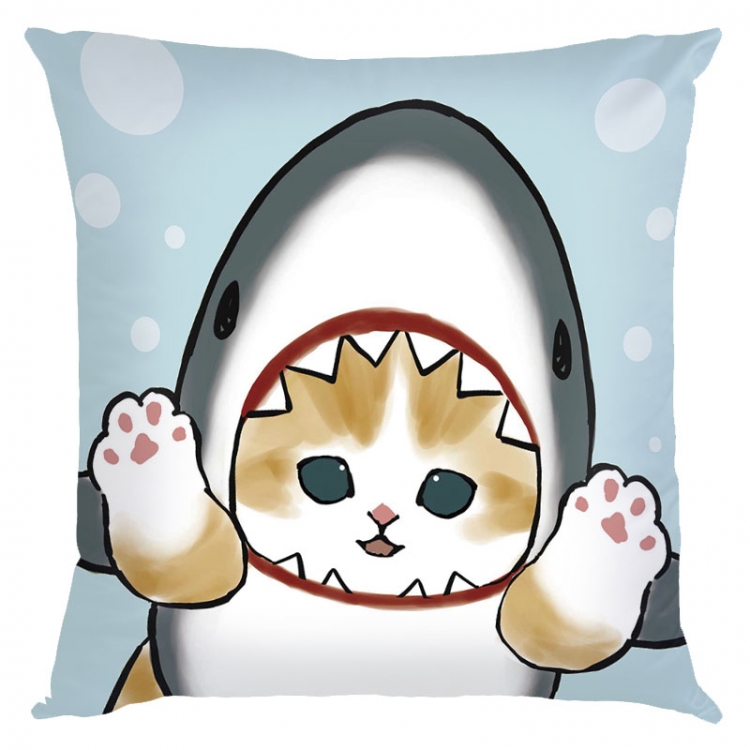 SharkCat Anime square full-color pillow cushion 45X45CM NO FILLING  S4-77