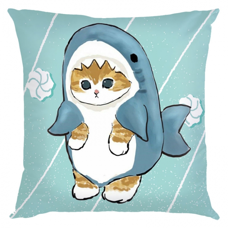 SharkCat Anime square full-color pillow cushion 45X45CM NO FILLING  S4-26