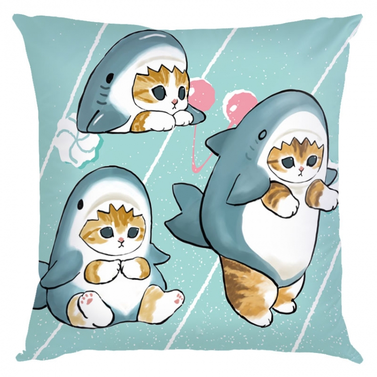 SharkCat Anime square full-color pillow cushion 45X45CM NO FILLING S4-10