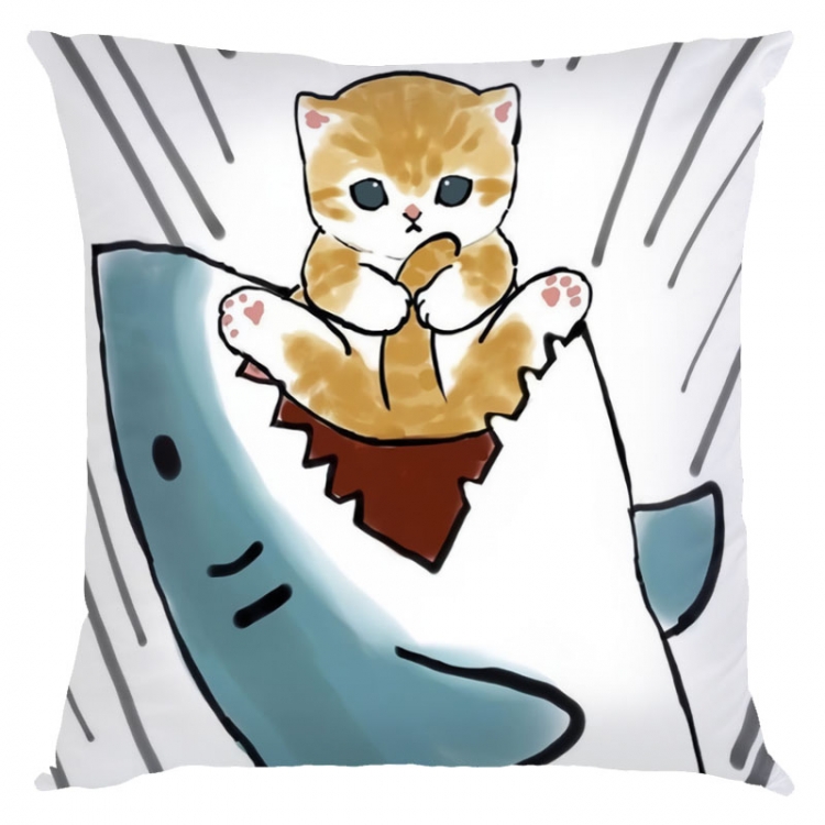 SharkCat Anime square full-color pillow cushion 45X45CM NO FILLING  S4-74