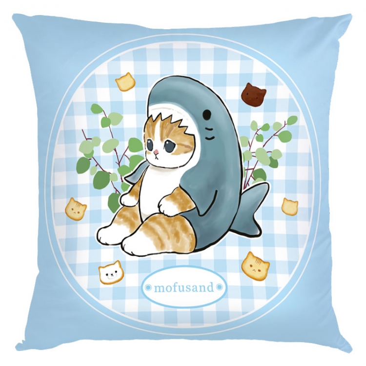 SharkCat Anime square full-color pillow cushion 45X45CM NO FILLING  S4-79