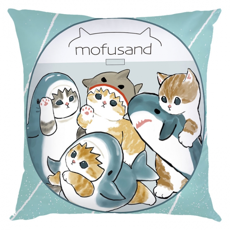 SharkCat Anime square full-color pillow cushion 45X45CM NO FILLING S4-82