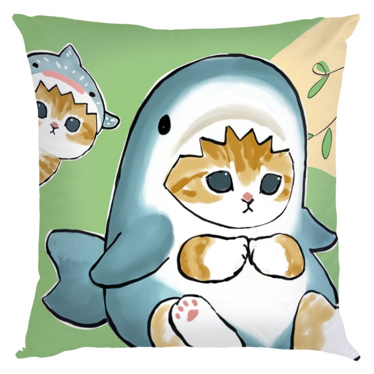 SharkCat Anime square full-color pillow cushion 45X45CM NO FILLING S4-50