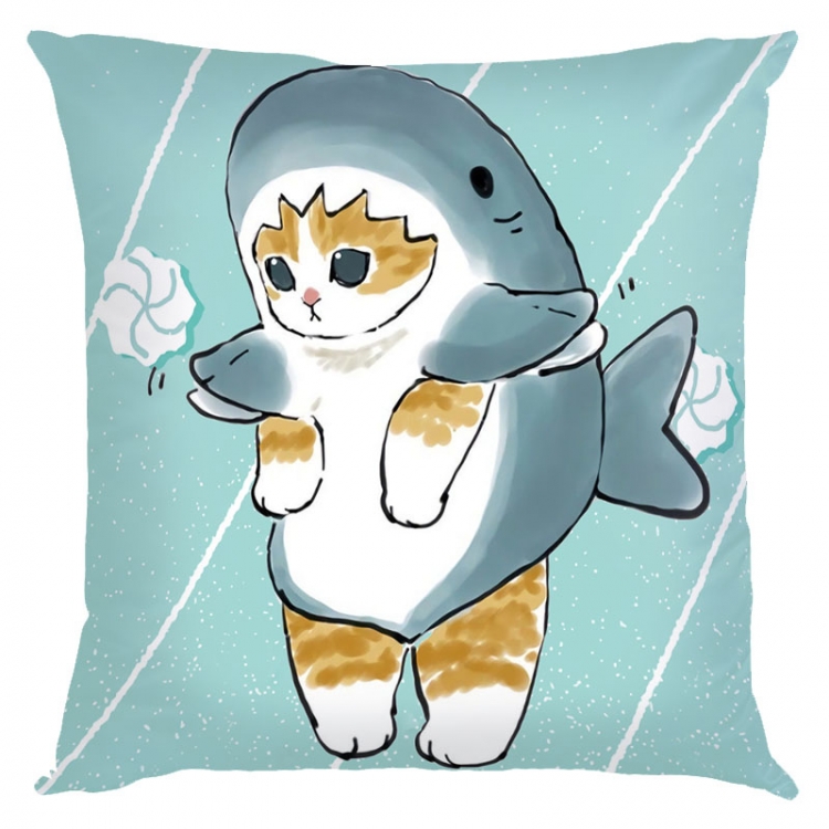 SharkCat Anime square full-color pillow cushion 45X45CM NO FILLING S4-9