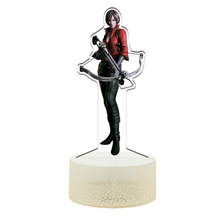 Resident Evil Acrylic Night Light 16 Color-changing USB Interface Box Set 19X7X4CM white base