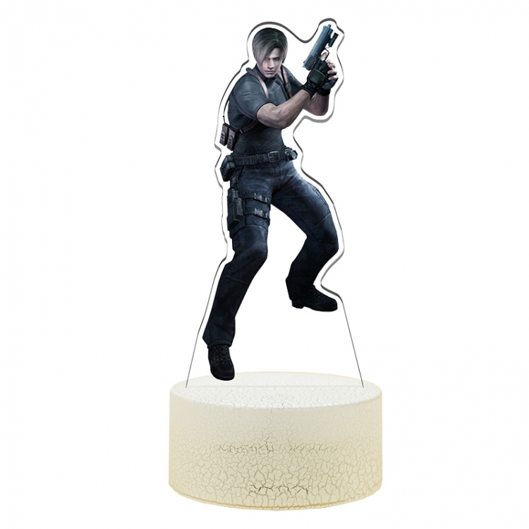 Resident Evil Acrylic Night Light 16 Color-changing USB Interface Box Set 19X7X4CM white base