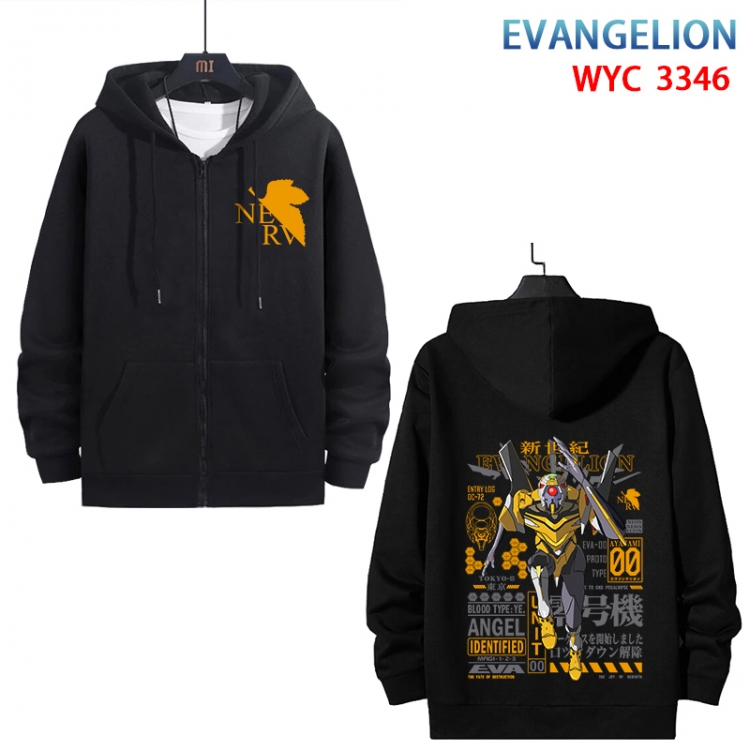 EVA Anime cotton zipper patch pocket sweater from S to 3XL  WYC-3346-3