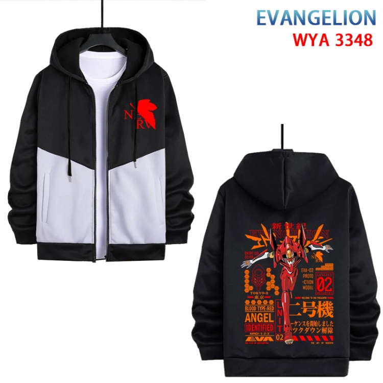 EVA Anime cotton zipper patch pocket sweater from S to 3XL WYA-3348-3