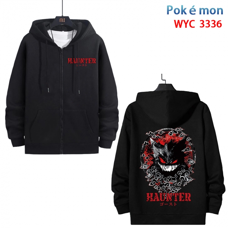 EVA Anime cotton zipper patch pocket sweater from S to 3XL WYC-3336-3
