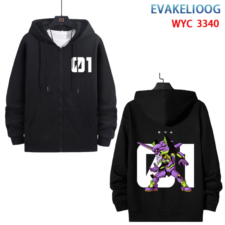 EVA Anime cotton zipper patch pocket sweater from S to 3XL  WYC-3340-3