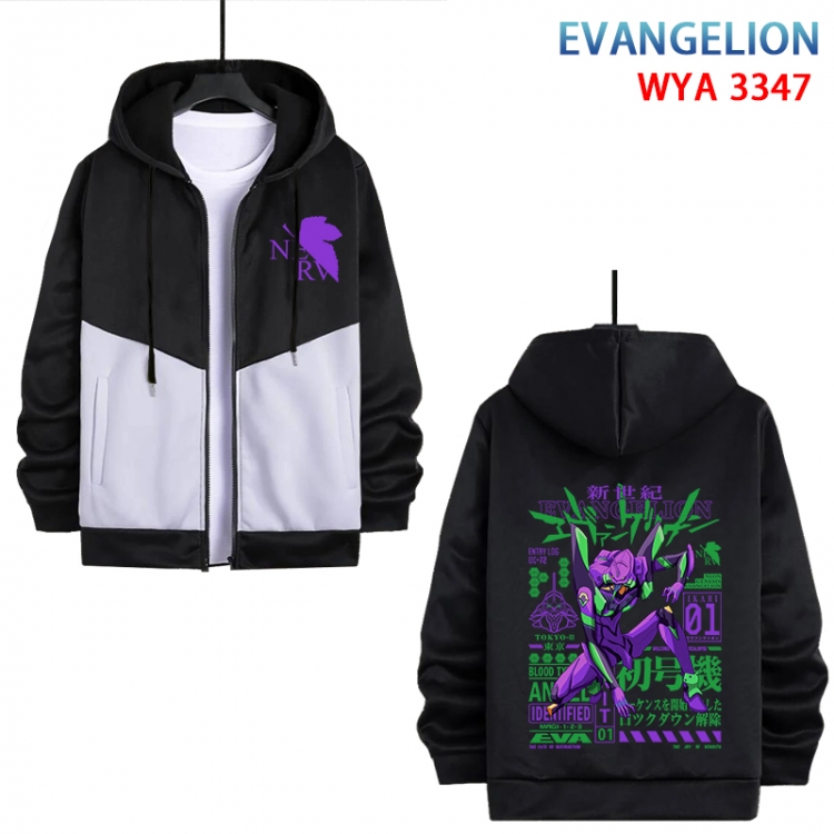 EVA Anime cotton zipper patch pocket sweater from S to 3XL WYA-3347-3