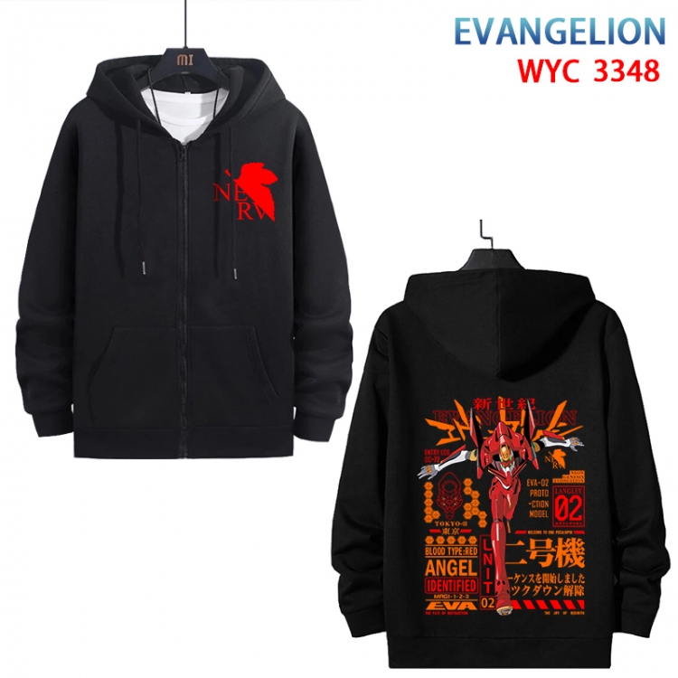 EVA Anime cotton zipper patch pocket sweater from S to 3XL WYC-3348-3