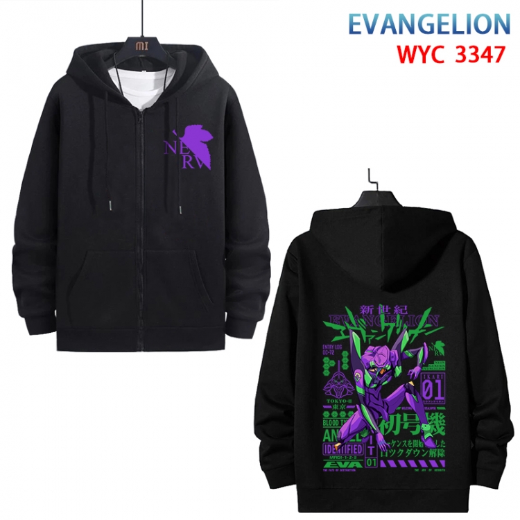 EVA Anime cotton zipper patch pocket sweater from S to 3XL  WYC-3347-3