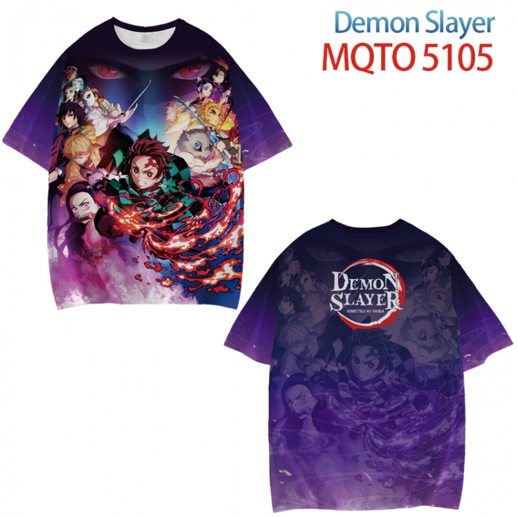 Demon Slayer Kimets Full color printed short sleeve T-shirt from XXS to 4XL MQTO 5105