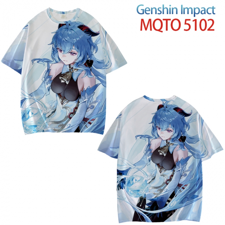 Genshin Impact Full color printed short sleeve T-shirt from XXS to 4XL MQTO 5102