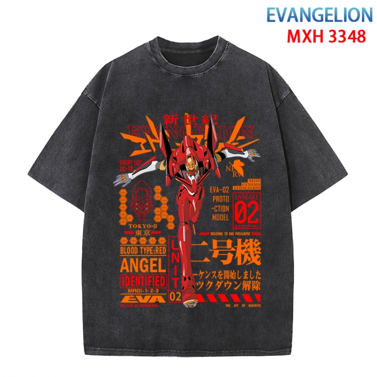 EVA Anime peripheral pure cotton washed and worn T-shirt from S to 4XL MXH-3348