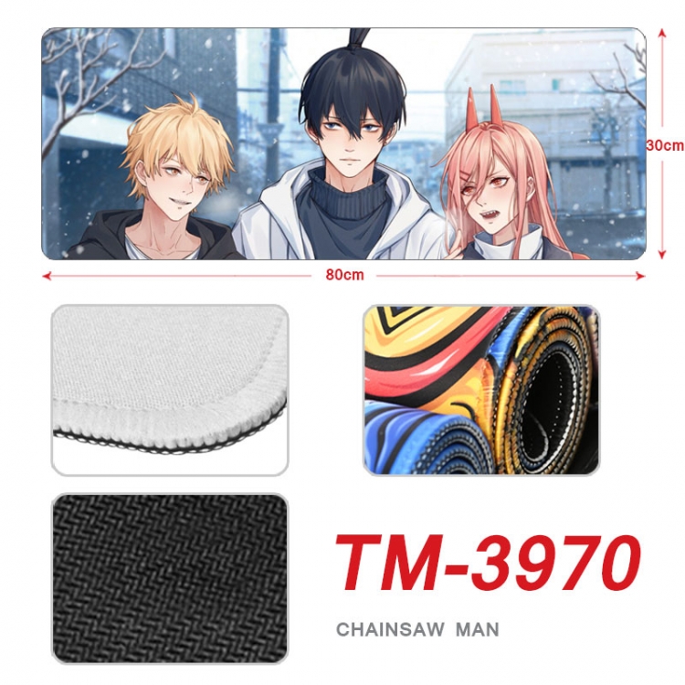 Chainsaw man Anime peripheral new lock edge mouse pad 80X30cm  TM-3970