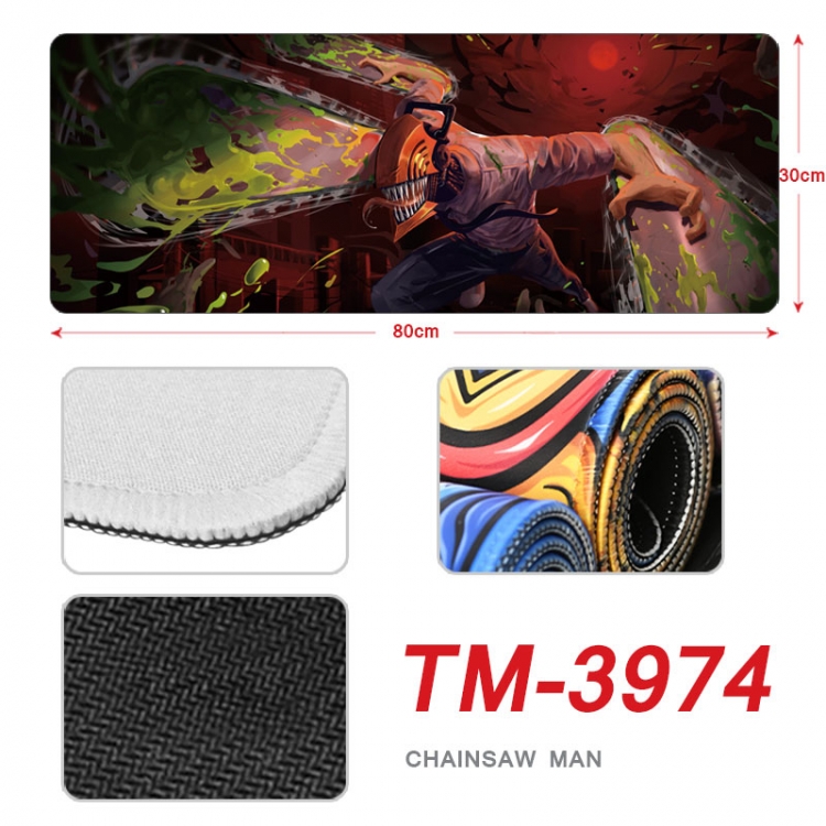 Chainsaw man Anime peripheral new lock edge mouse pad 80X30cm  TM-3974